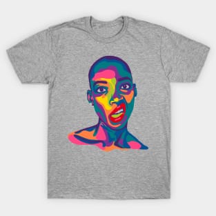 Snarl Woman Pop Art Portrait T-Shirt